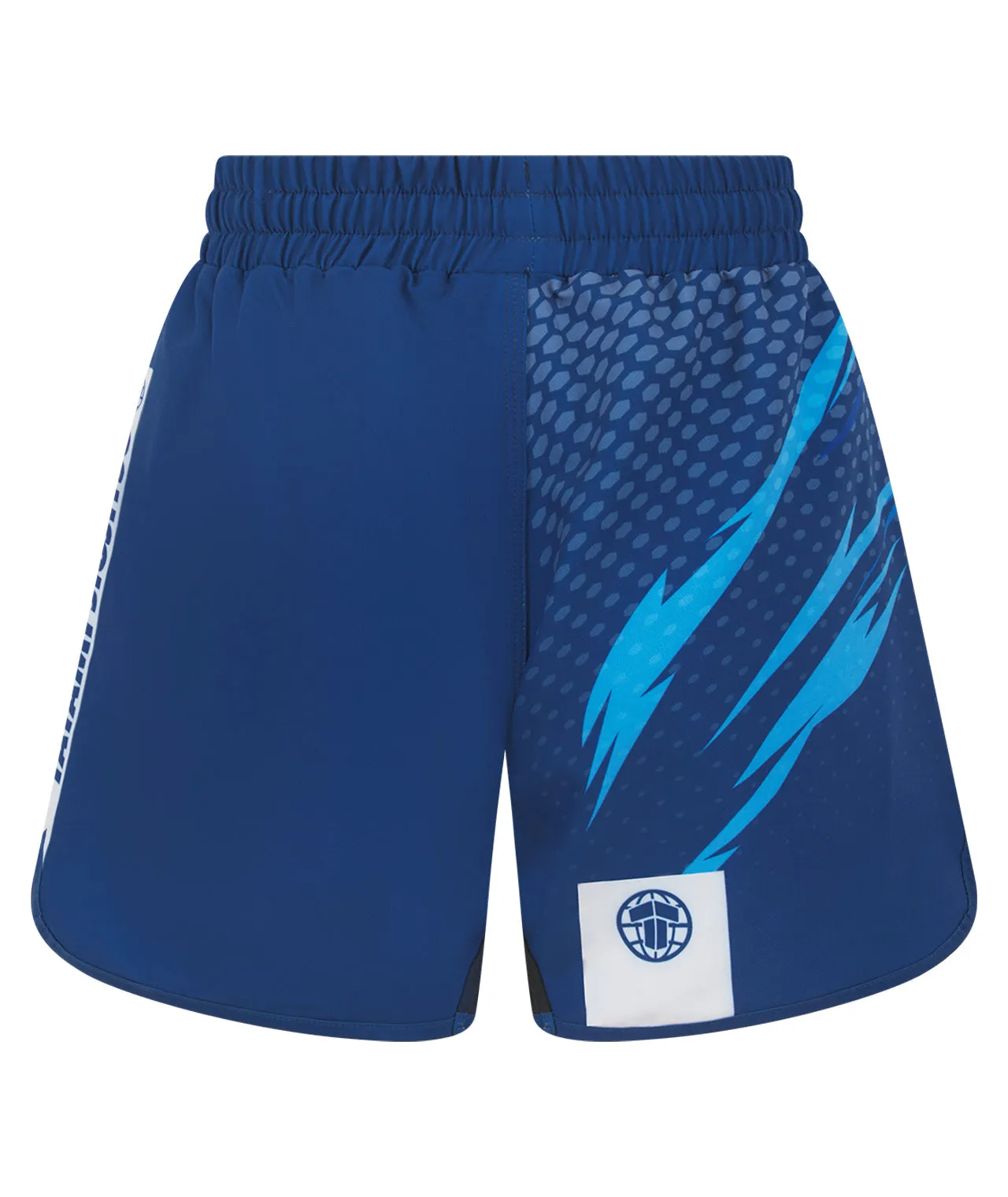 Ladies Abstract High Cut Shorts - Blue