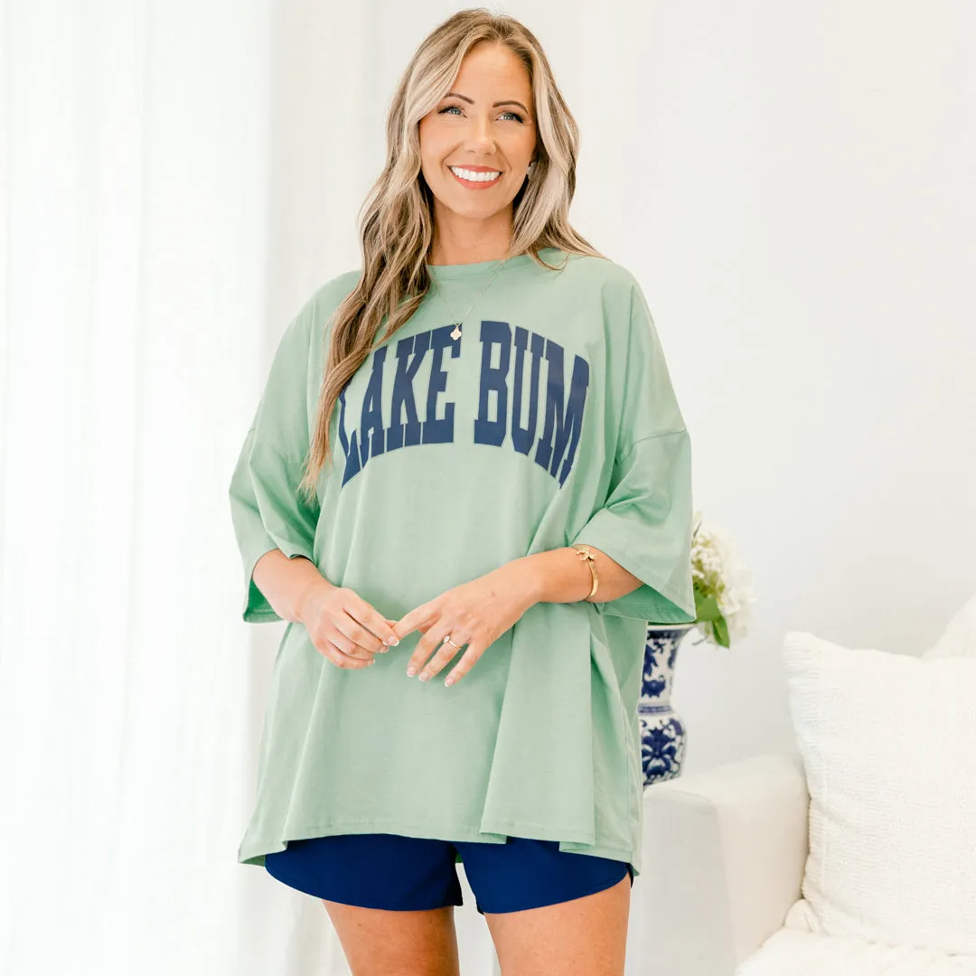 Lake Bummin' Boyfriend Tee, Light Green