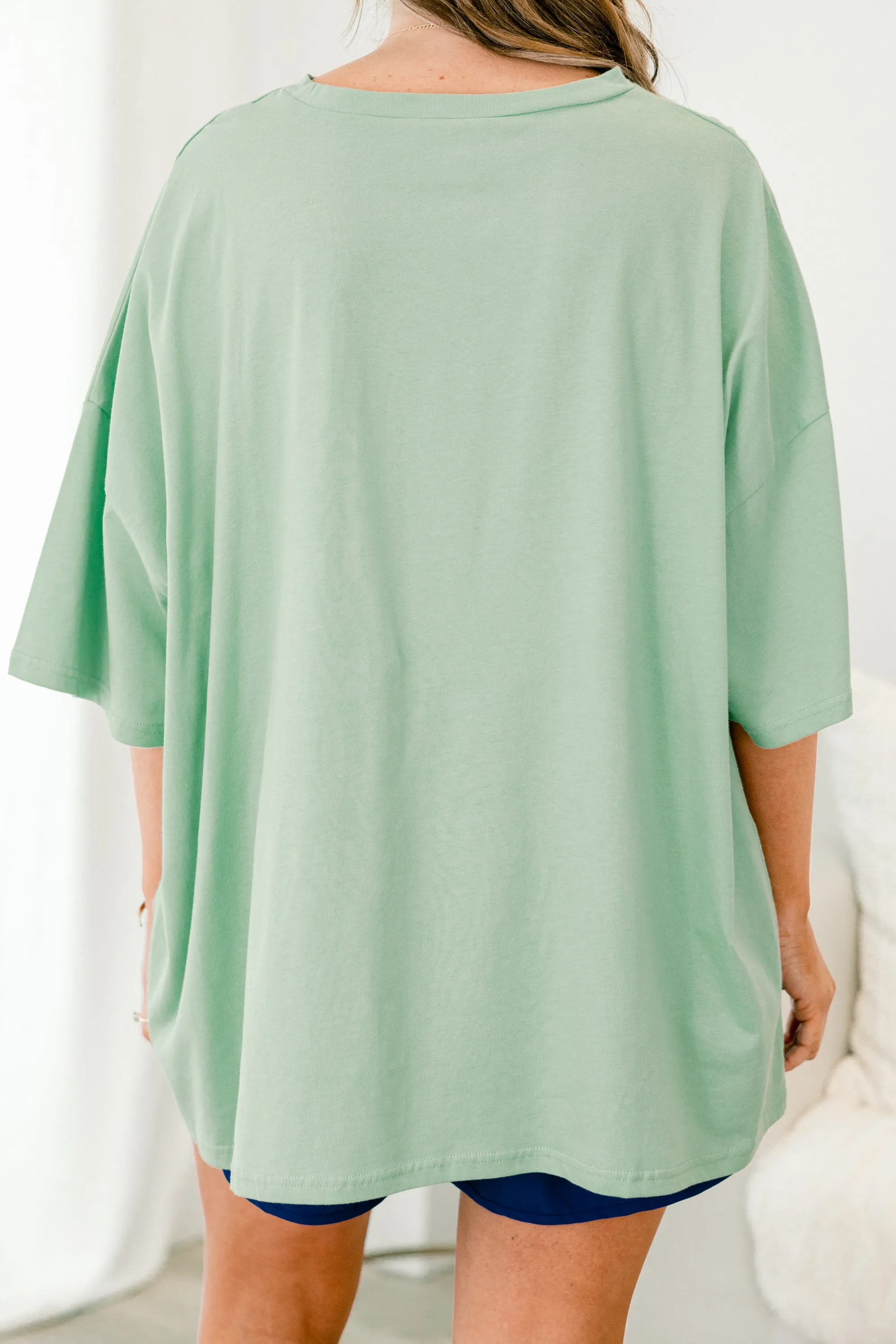 Lake Bummin' Boyfriend Tee, Light Green