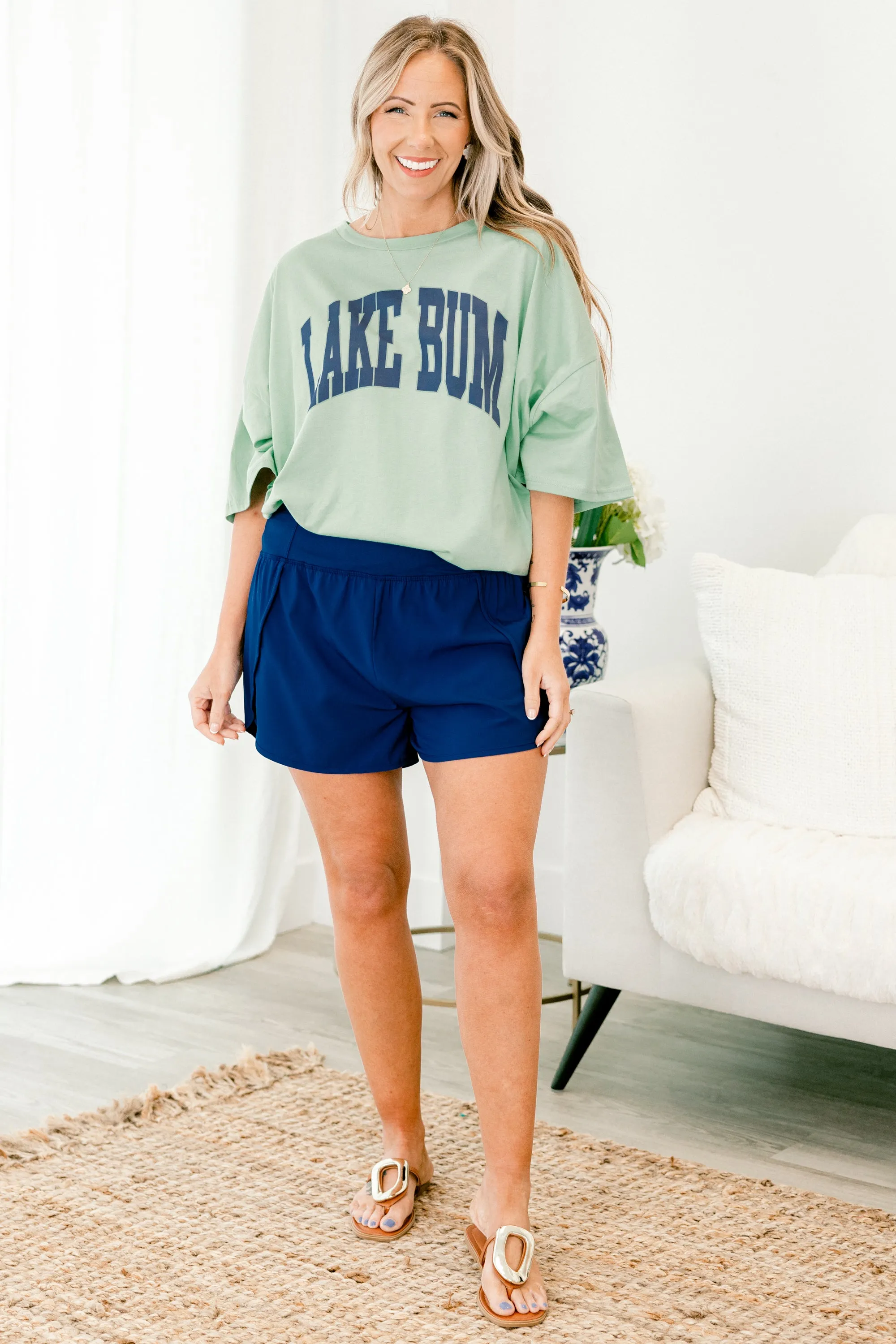 Lake Bummin' Boyfriend Tee, Light Green