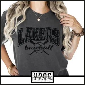 LAKERS BASEBALL- Comfort Color Short Sleeve, Long Sleeve, Crop Tees and Crew Sweatshirts