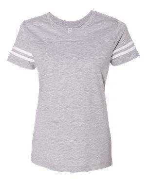 LAT Women's Fine Jersey Football V-Neck T-Shirt - 3537