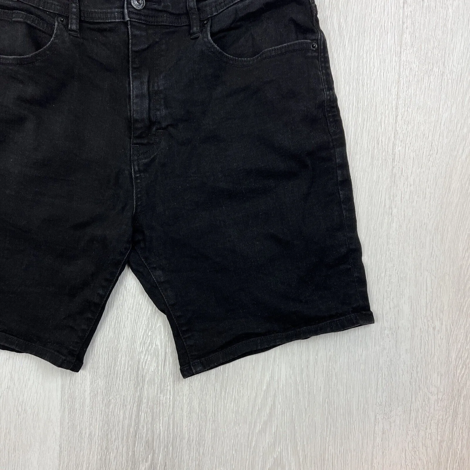 LEE Denim Mens Black Denim Z-Roadie Shorts Size 34