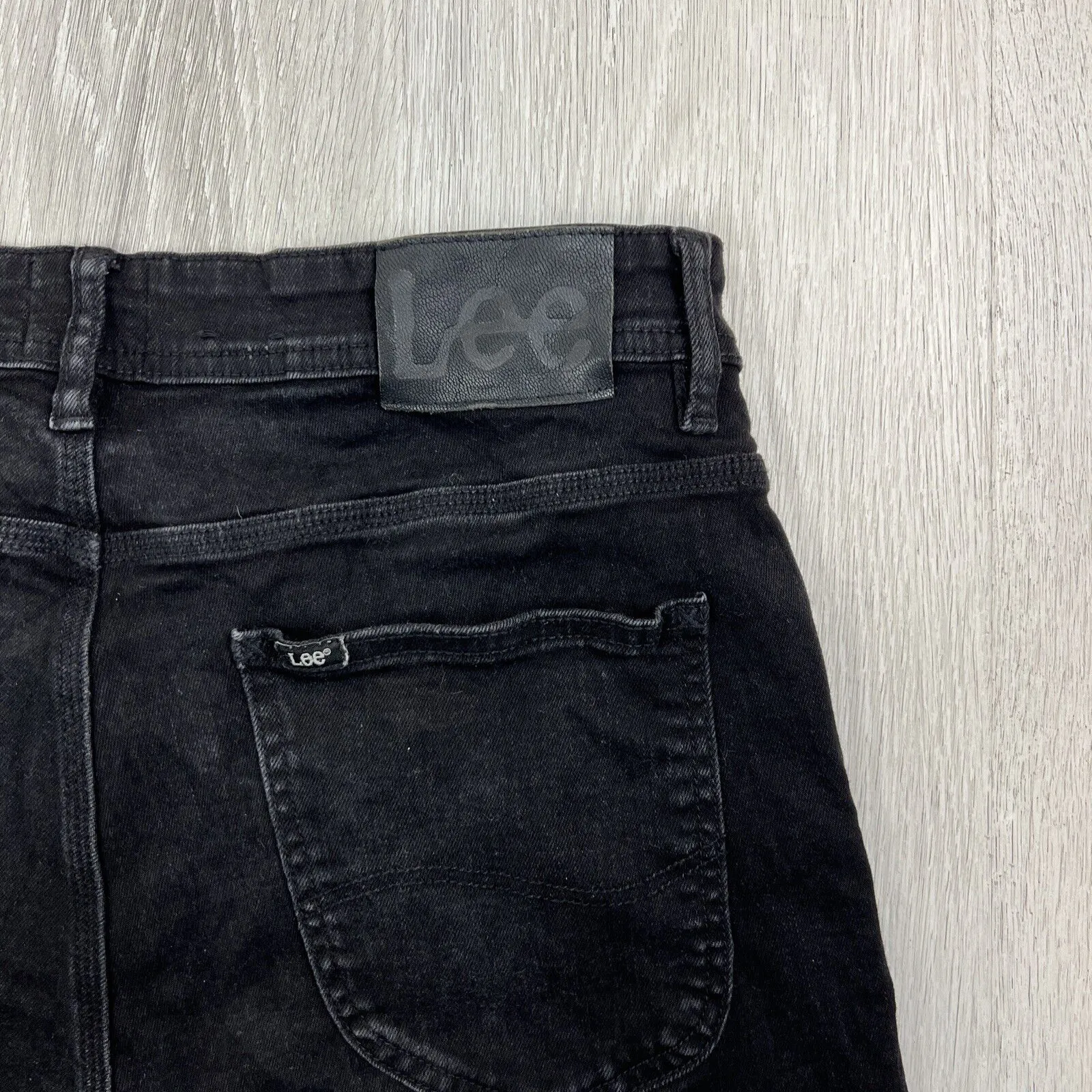 LEE Denim Mens Black Denim Z-Roadie Shorts Size 34