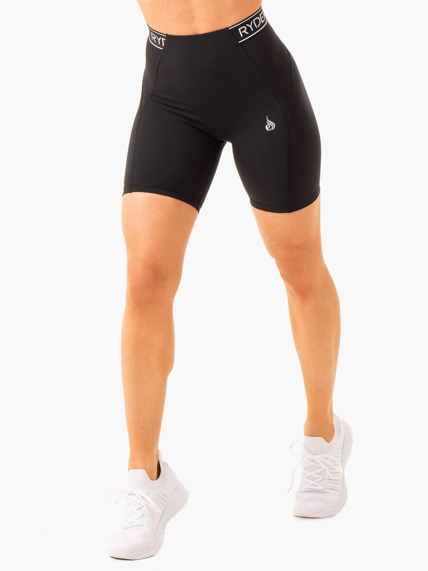 Level Up High Waisted Scrunch Shorts - Black