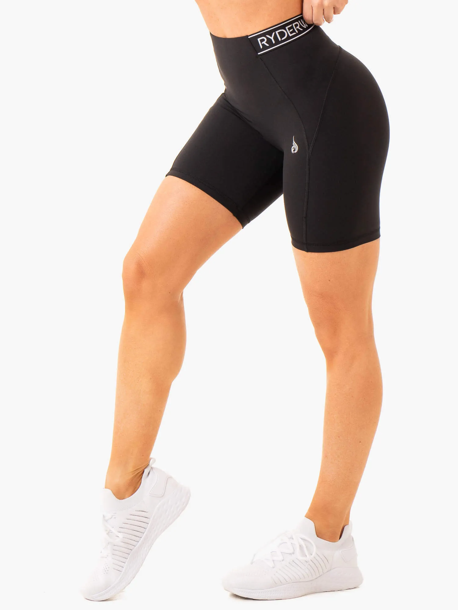 Level Up High Waisted Scrunch Shorts - Black