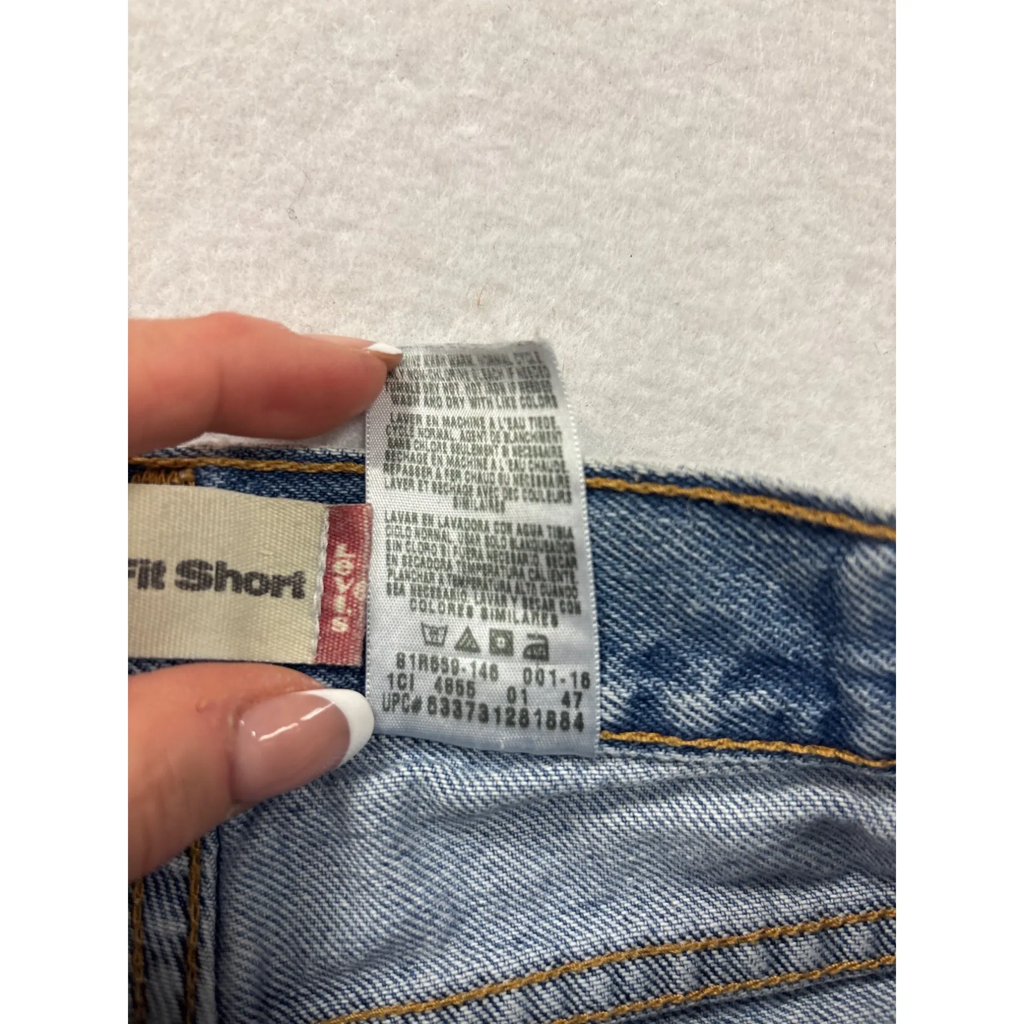 Levis 560 Regular Loose Fit Denim Shorts 7R Blue 100% Cotton #6983