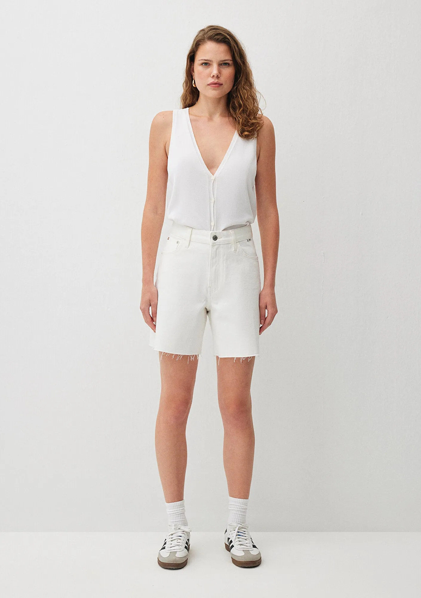 Lidia White Denim Jean Shorts