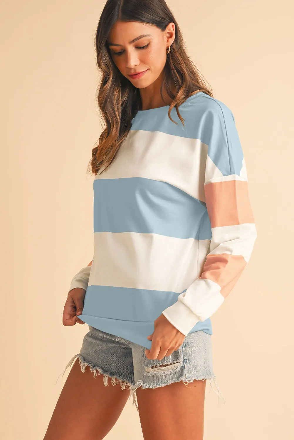 Lindsey,  Color block Drop Sleeve Top