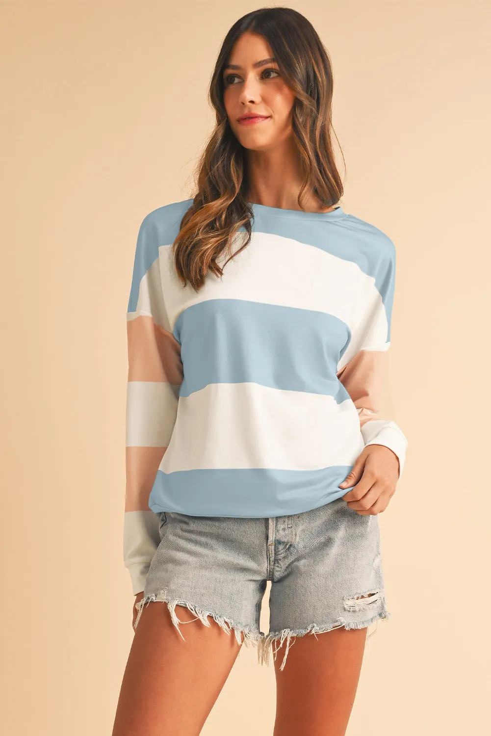Lindsey,  Color block Drop Sleeve Top