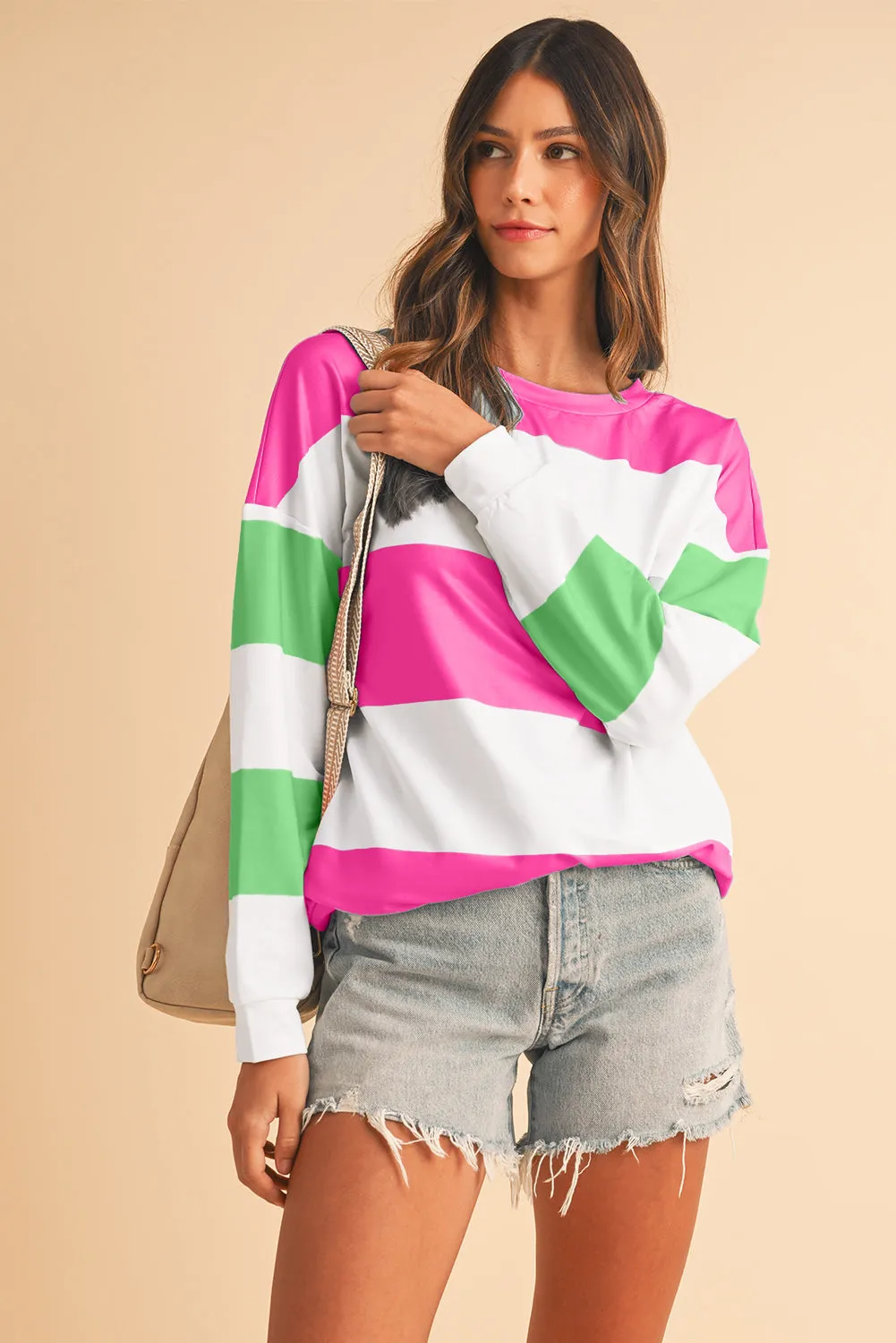 Lindsey,  Color block Drop Sleeve Top