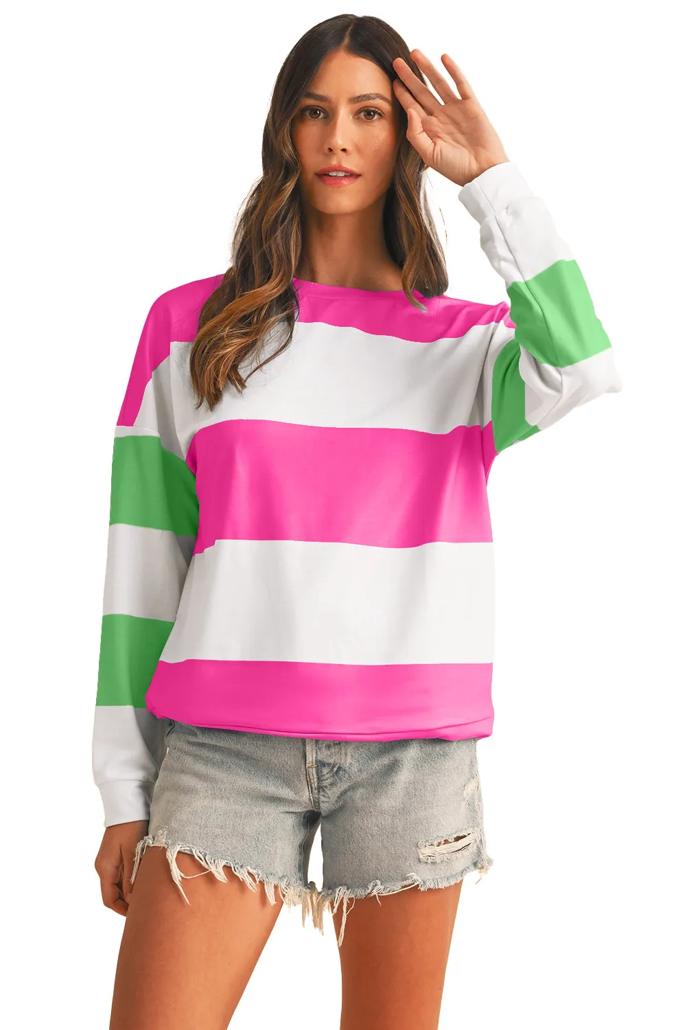 Lindsey,  Color block Drop Sleeve Top