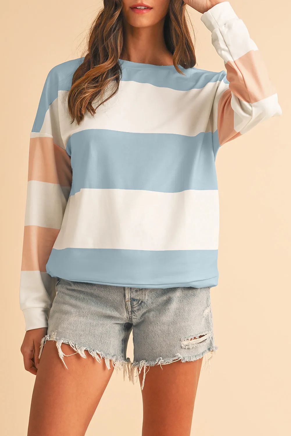 Lindsey,  Color block Drop Sleeve Top