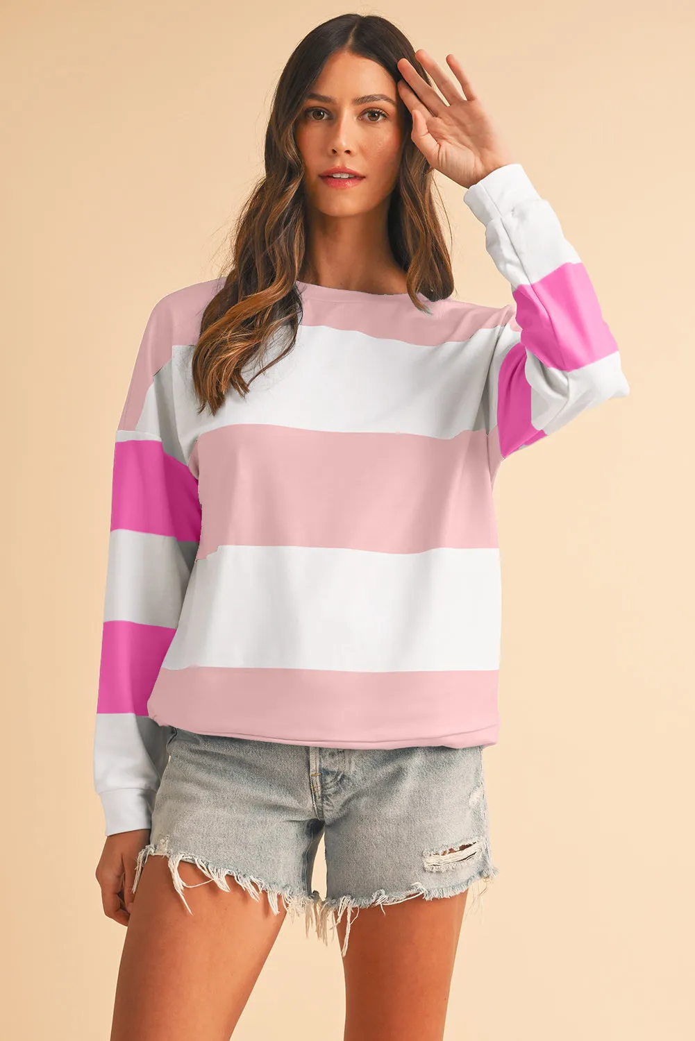 Lindsey,  Color block Drop Sleeve Top