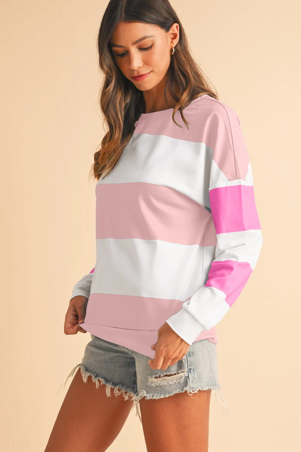 Lindsey,  Color block Drop Sleeve Top