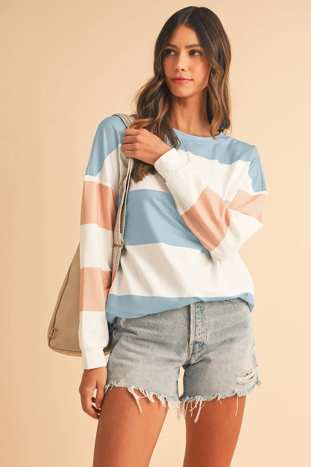 Lindsey,  Color block Drop Sleeve Top