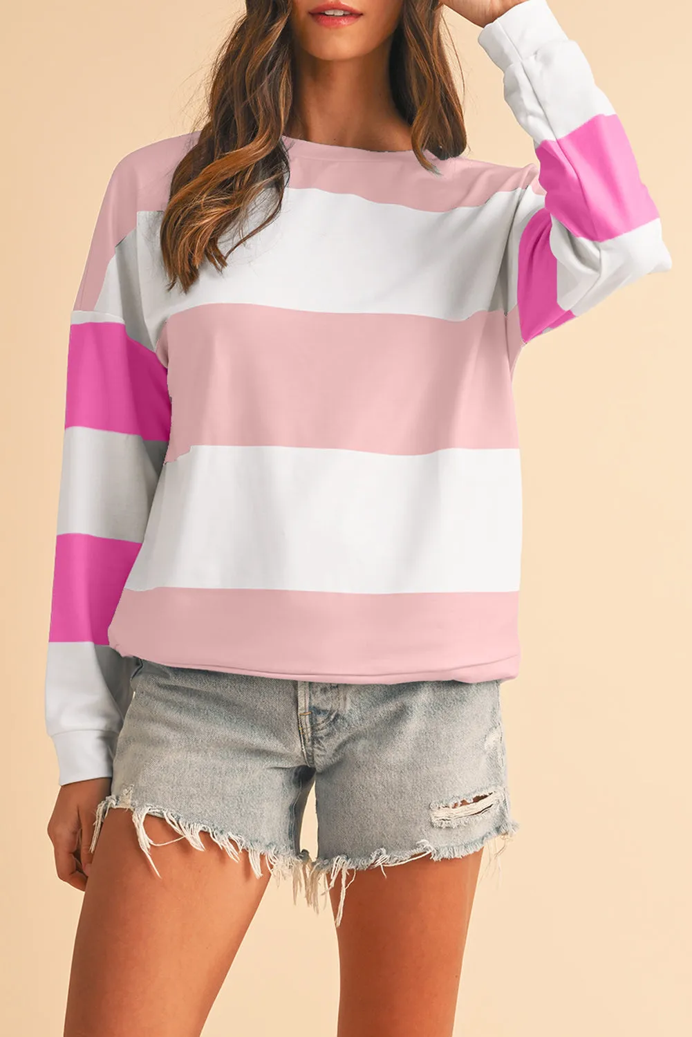 Lindsey,  Color block Drop Sleeve Top