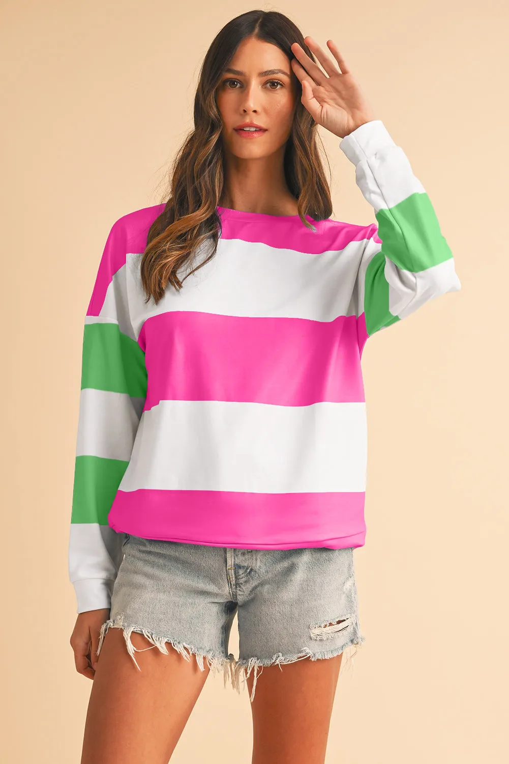 Lindsey,  Color block Drop Sleeve Top