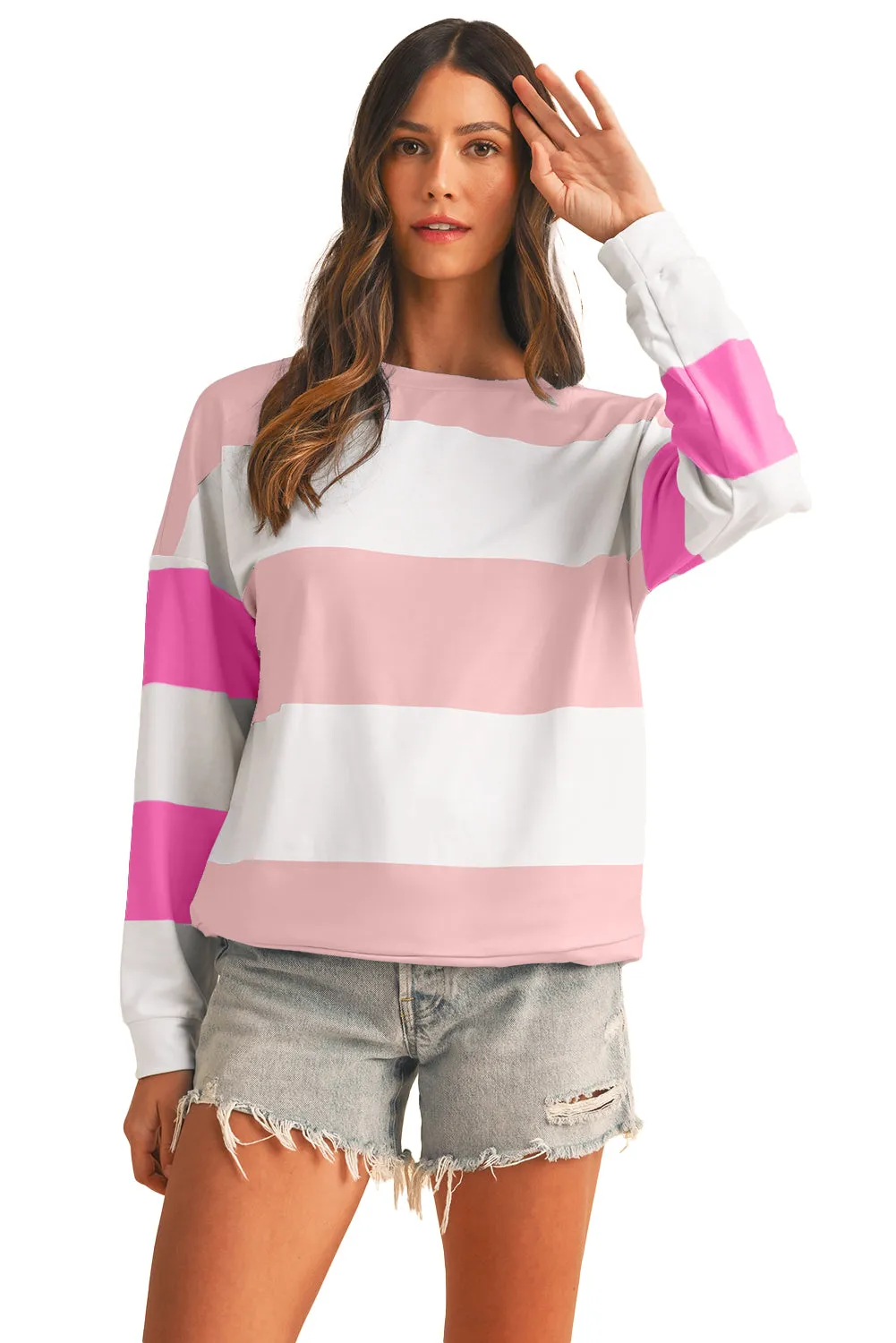 Lindsey,  Color block Drop Sleeve Top