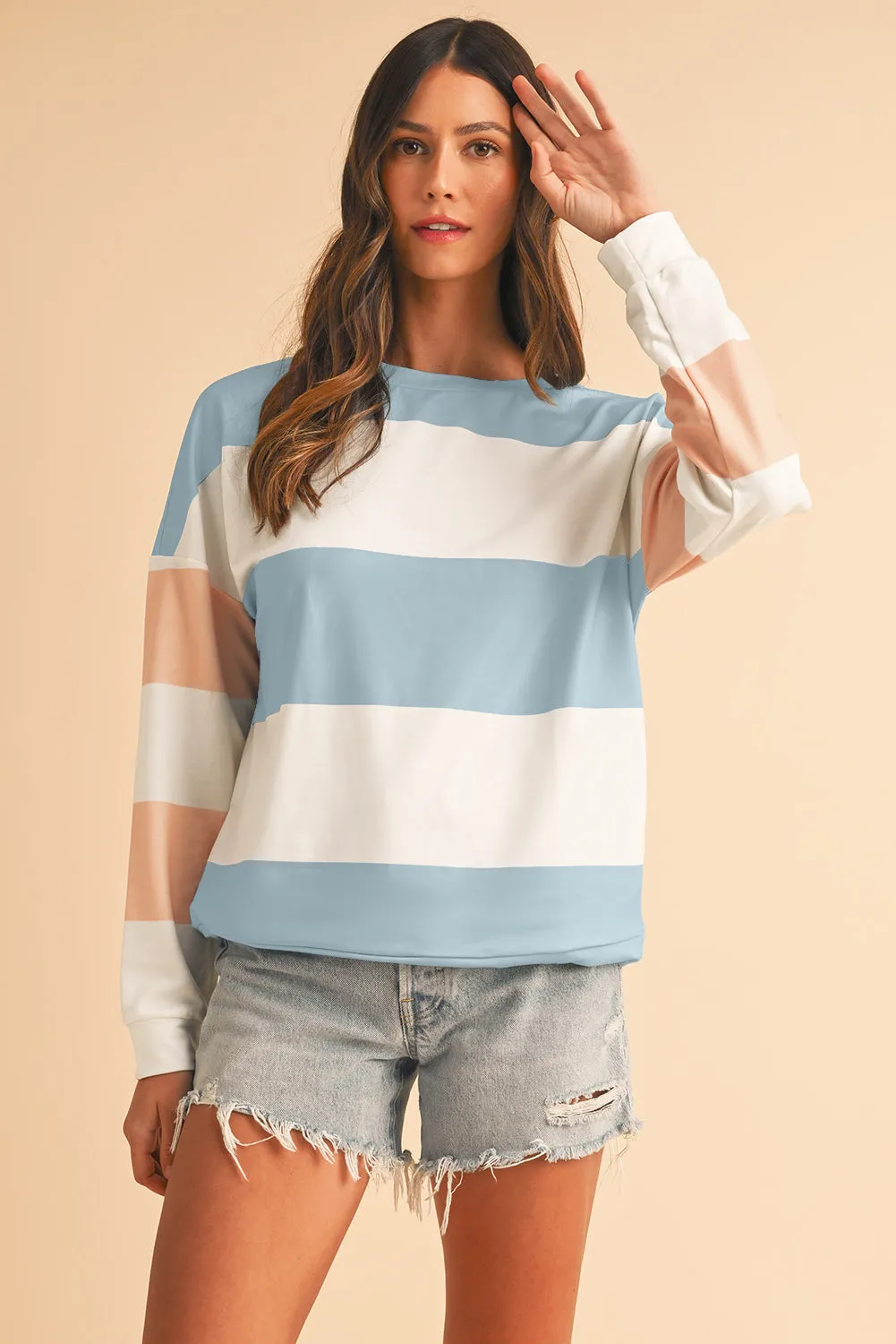 Lindsey,  Color block Drop Sleeve Top