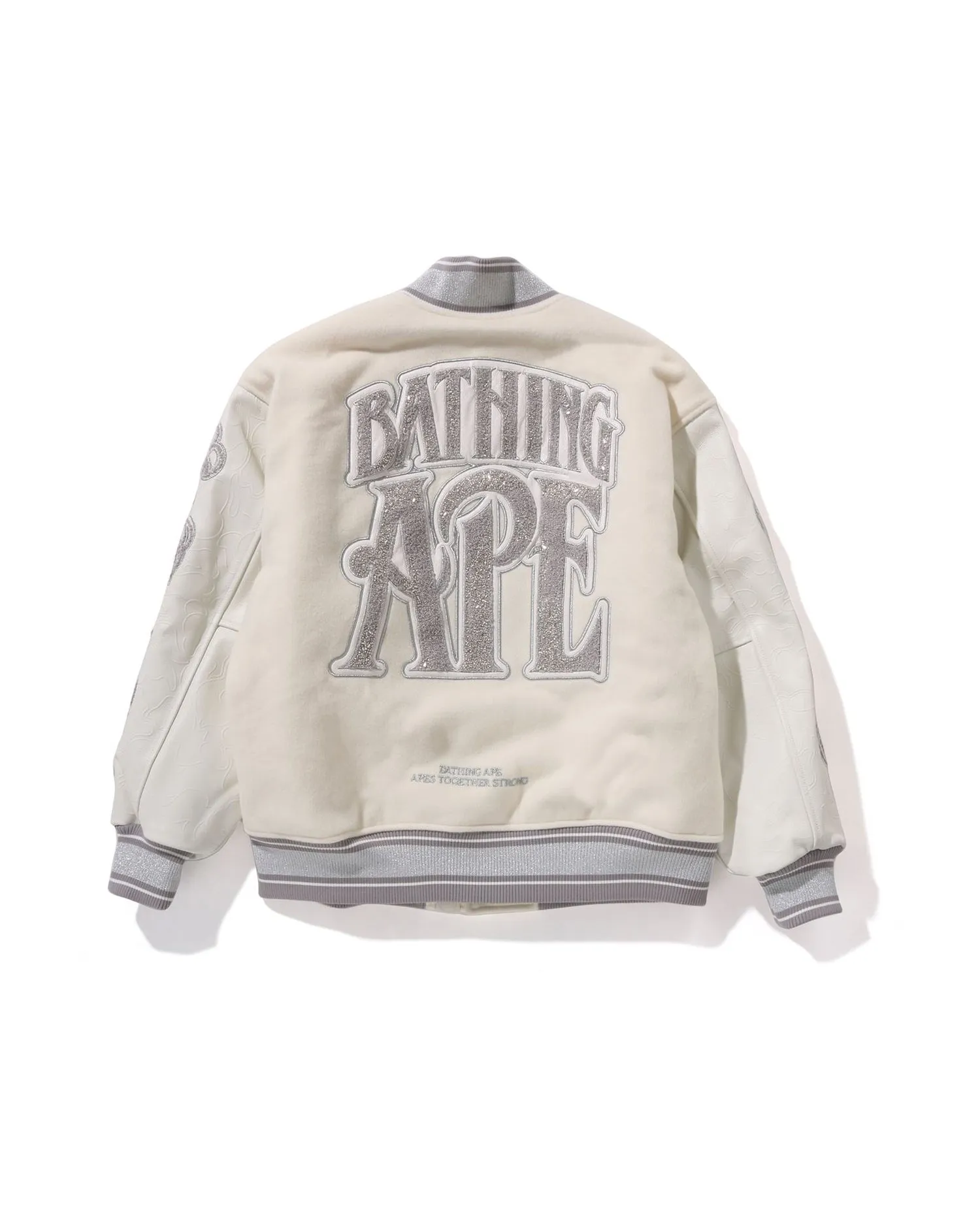 Line Camo Multi Logo Wool Varsity Jacket
