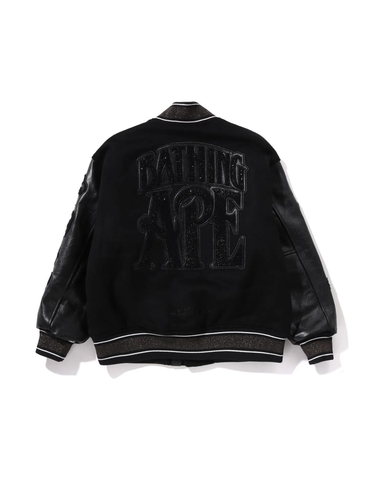 Line Camo Multi Logo Wool Varsity Jacket