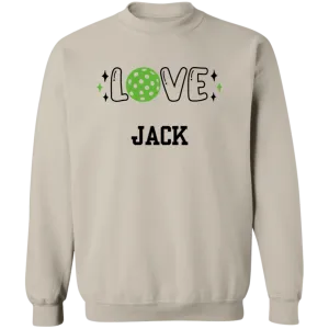 LOVE Pickleball Personalized  Pullover Sweatshirt