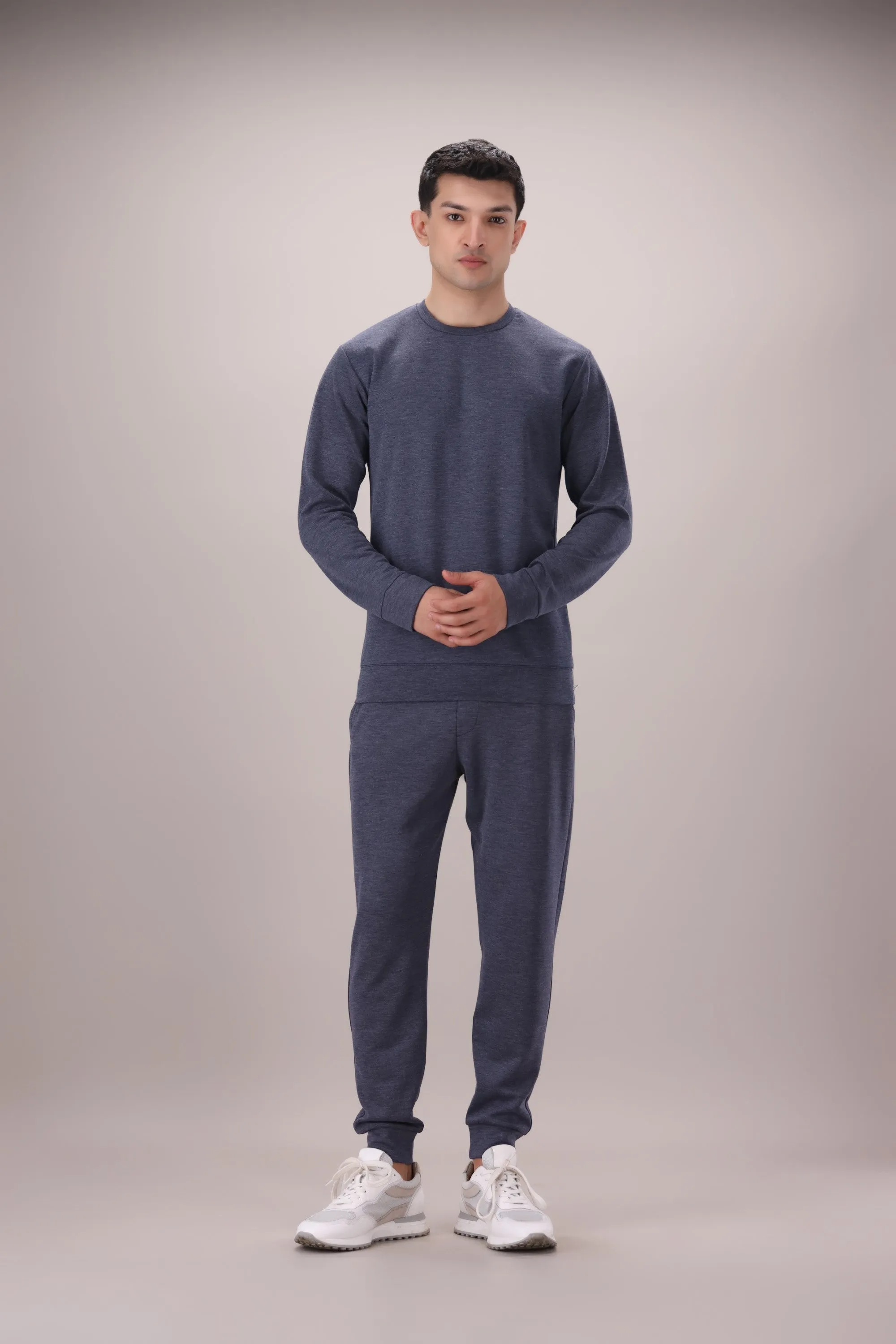Luxe Stretch Navy Sweat Shirt