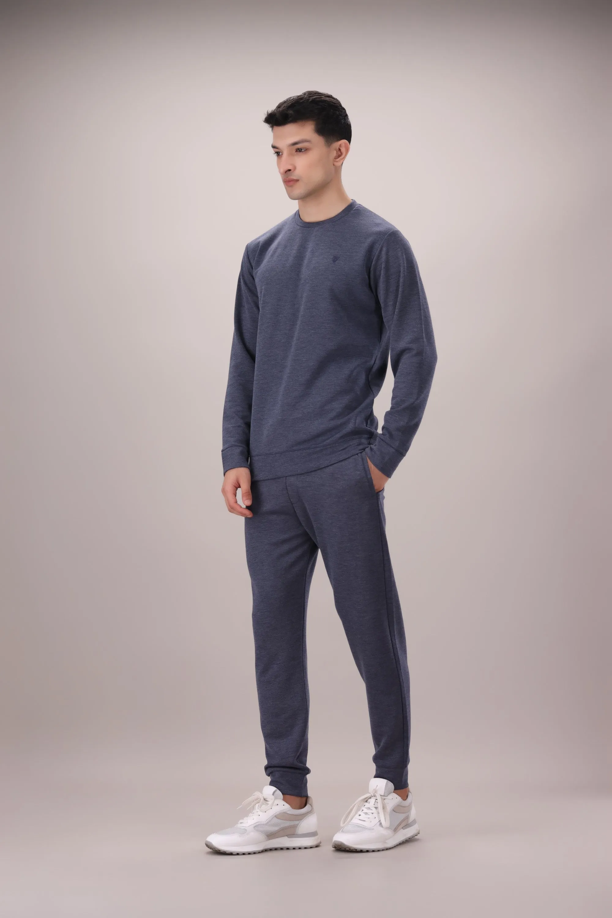 Luxe Stretch Navy Sweat Shirt