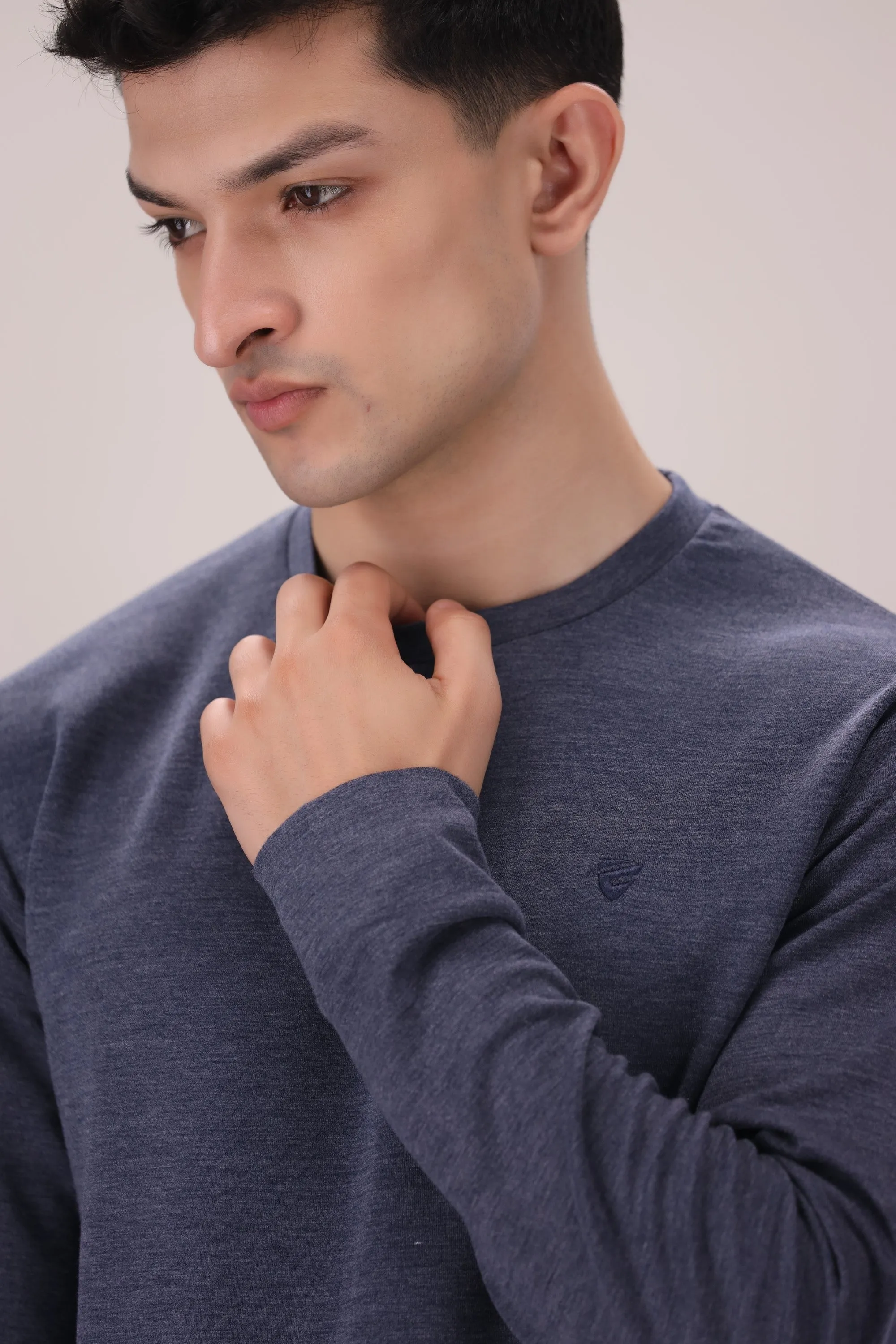 Luxe Stretch Navy Sweat Shirt