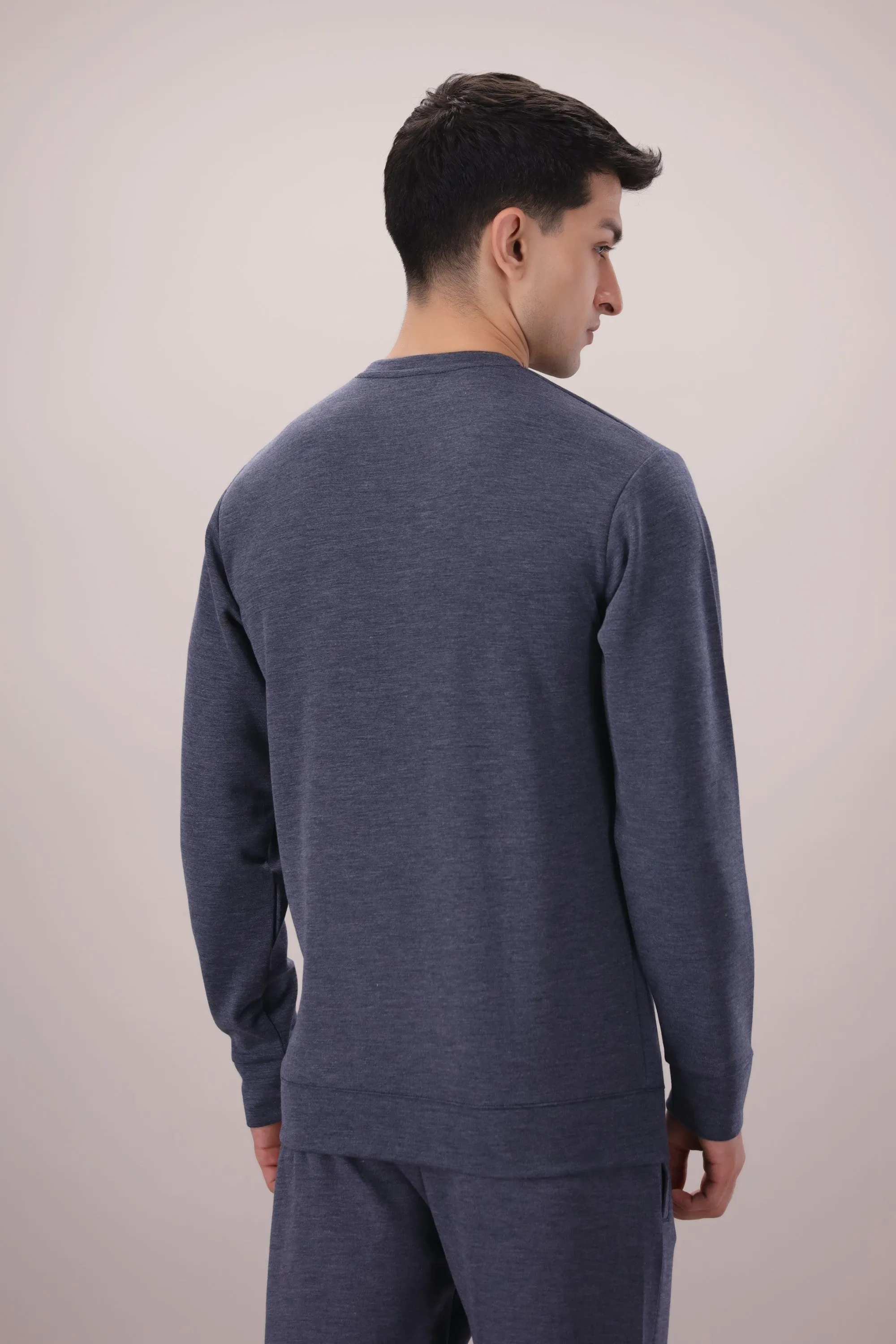 Luxe Stretch Navy Sweat Shirt