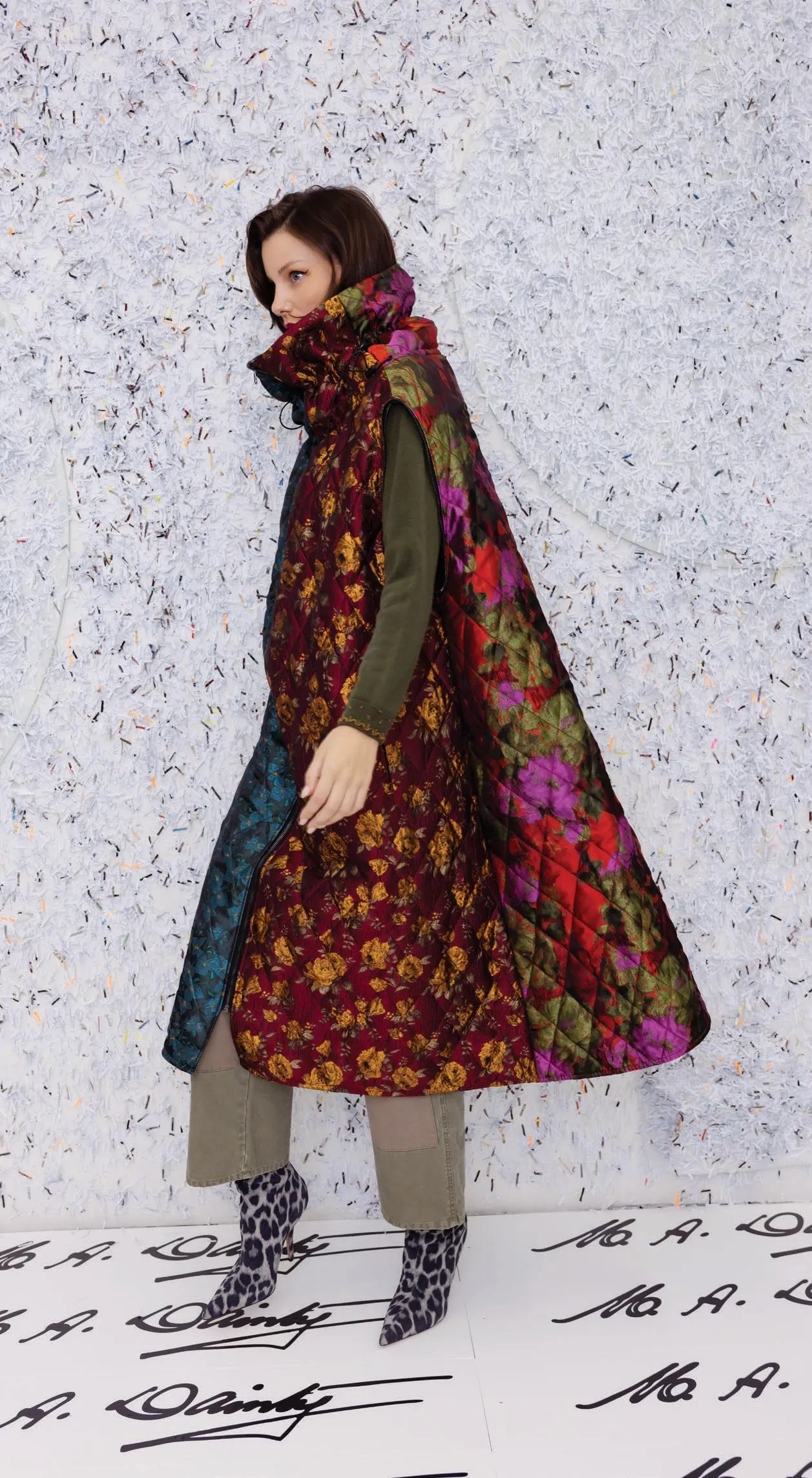 M.A Dainty II PUFF Reversible Jacket - Multi Brocade