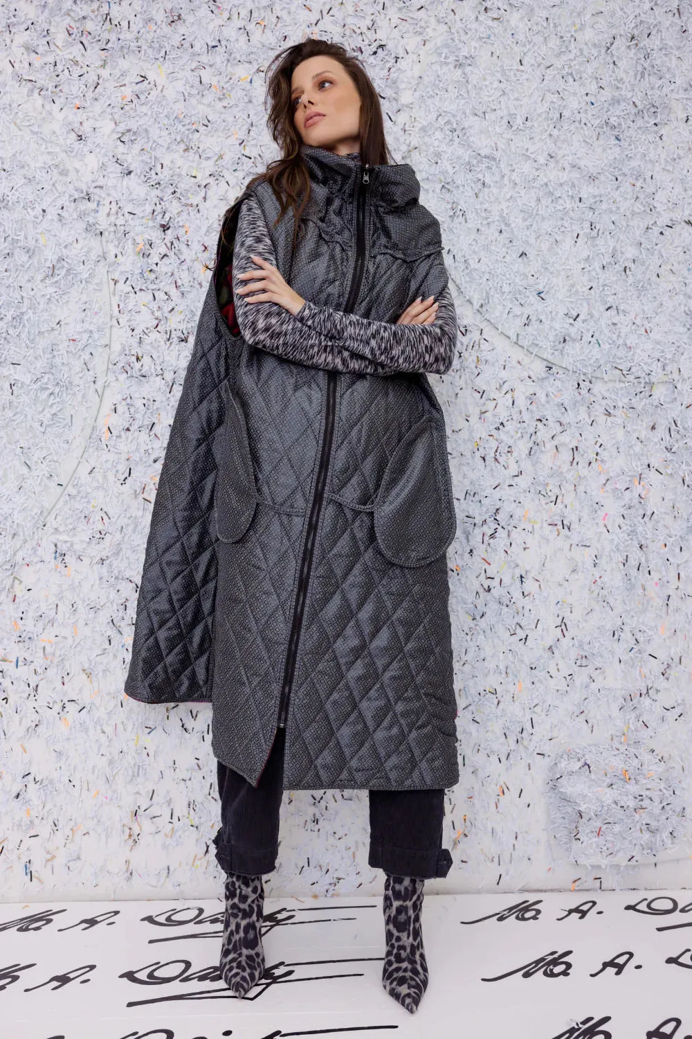 M.A Dainty II PUFF Reversible Jacket - Multi Brocade