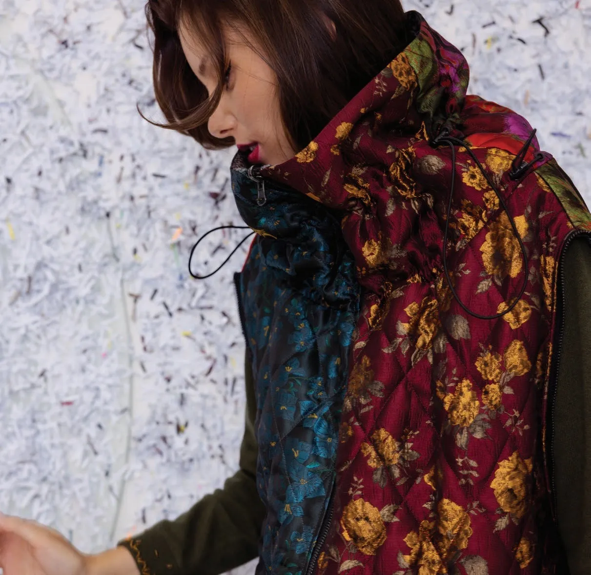 M.A Dainty II PUFF Reversible Jacket - Multi Brocade