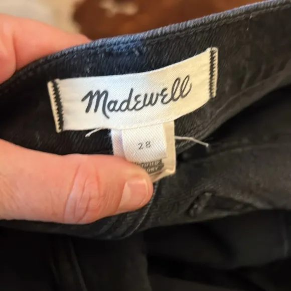 Madewell Sailor High Waisted Black Shorts