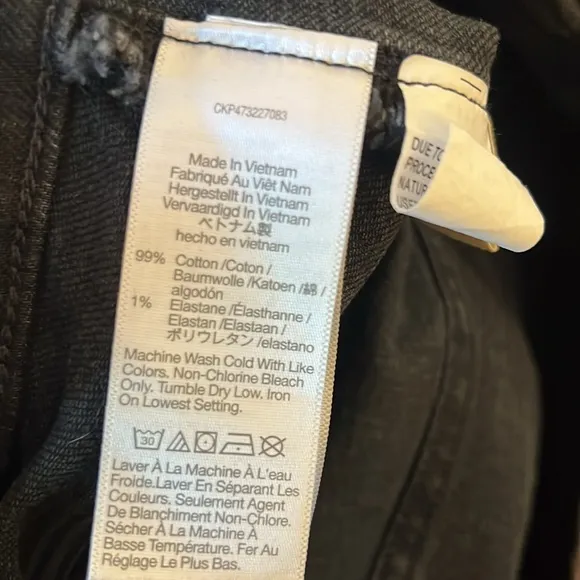 Madewell Sailor High Waisted Black Shorts