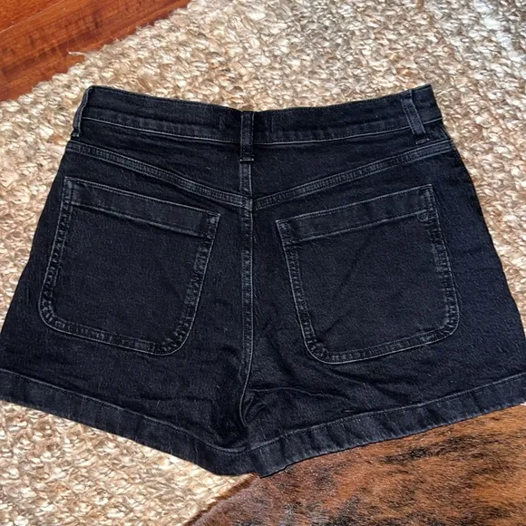 Madewell Sailor High Waisted Black Shorts