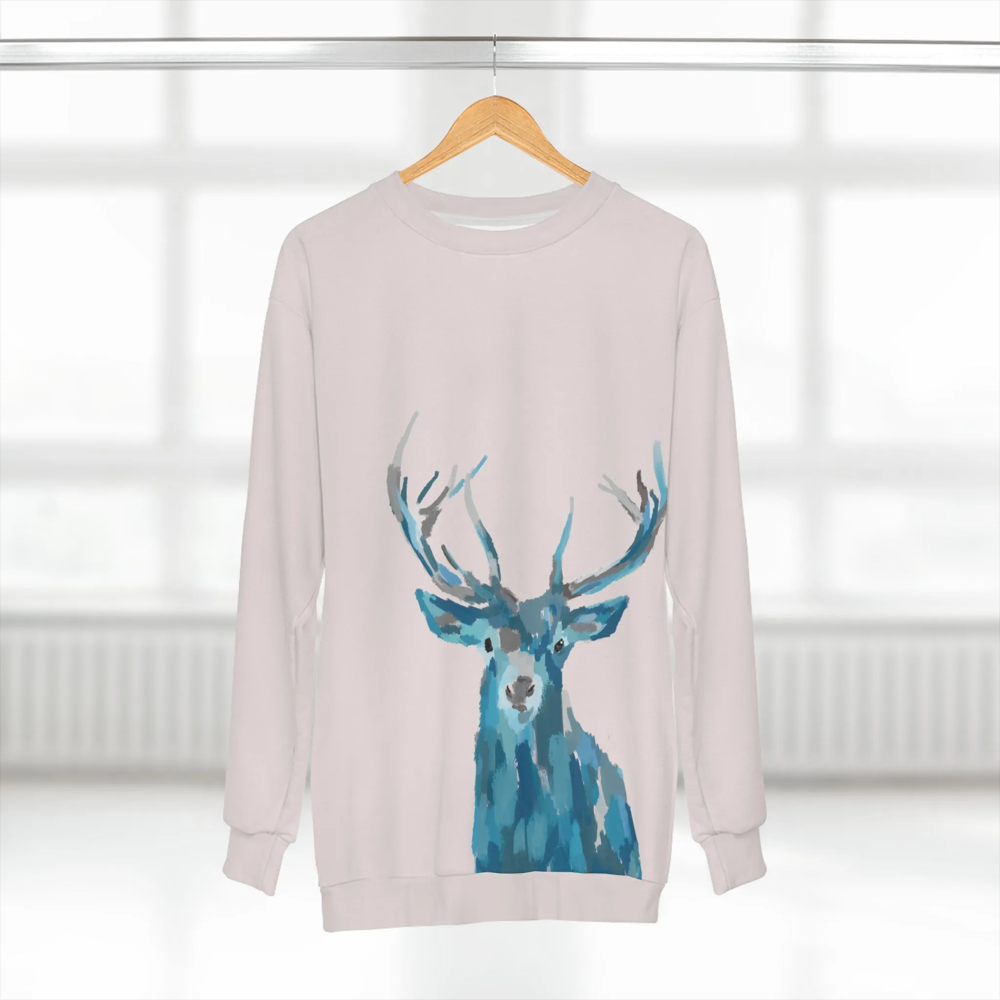 M&C Handpainted Stag Deer Unisex Sweatshirt