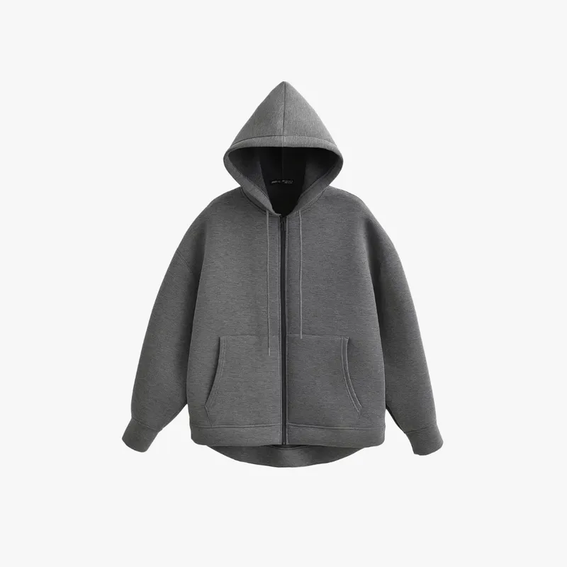 Mason | Women's Zipper Hoodie High Street Unisex Style Double Pockets Oversize Loose Sweatshirts Outerwear Top