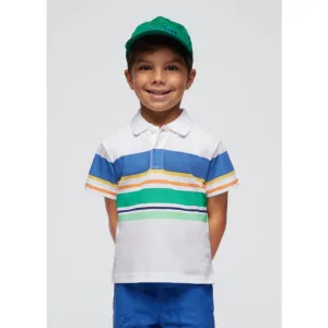 Mayoral Boys Polo Shirt 3104 Green Blue Stripe