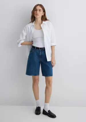 Melina Deep Shaded Denim Jean Shorts