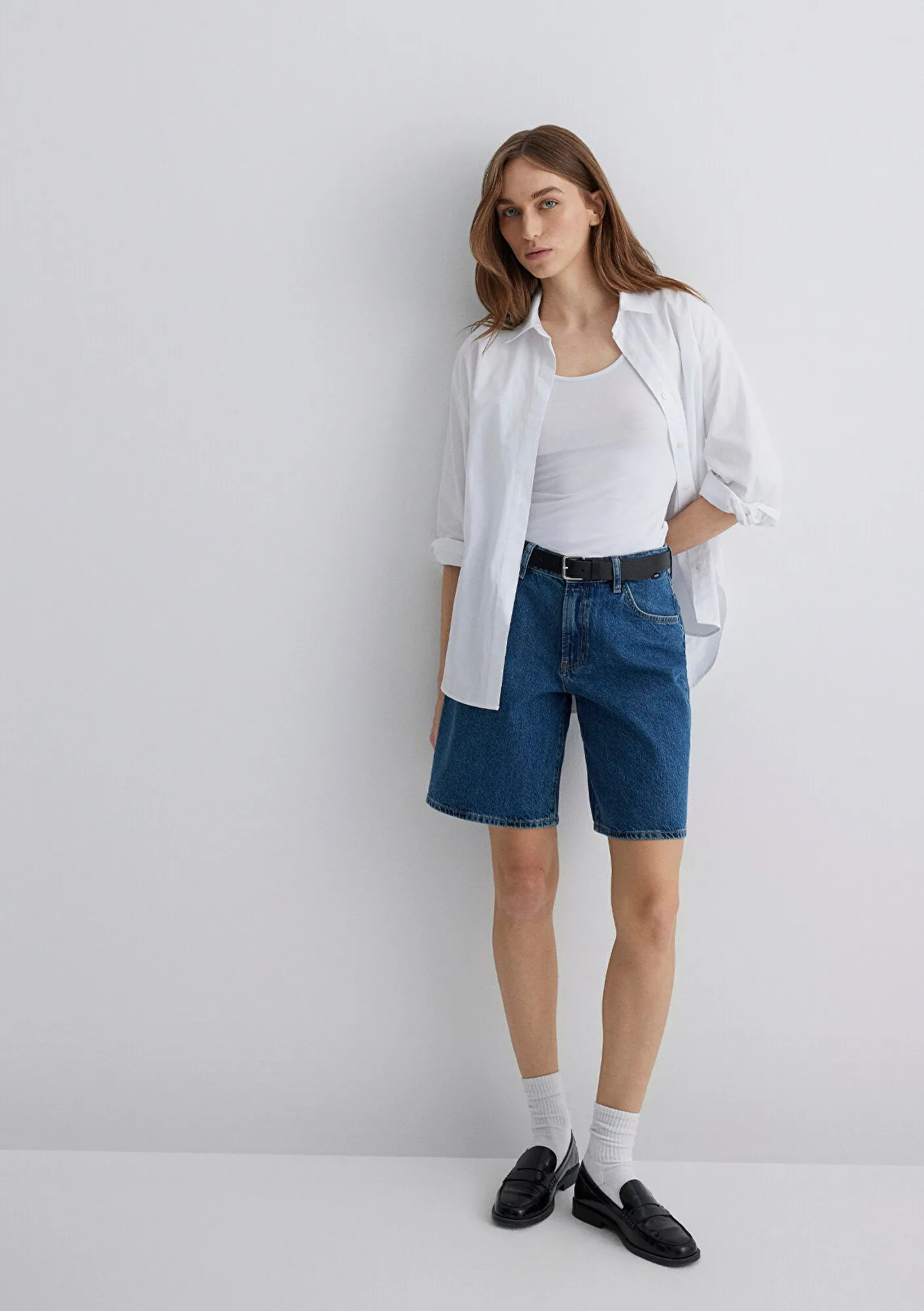 Melina Deep Shaded Denim Jean Shorts