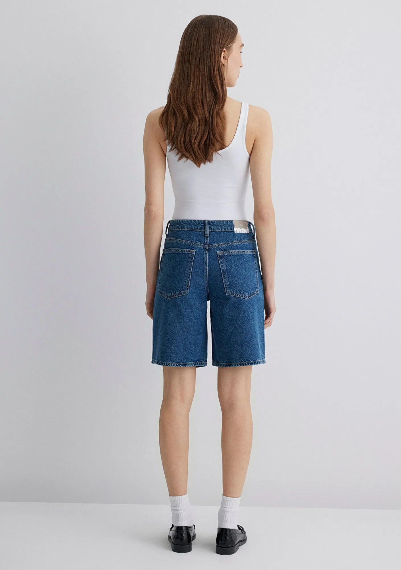 Melina Deep Shaded Denim Jean Shorts