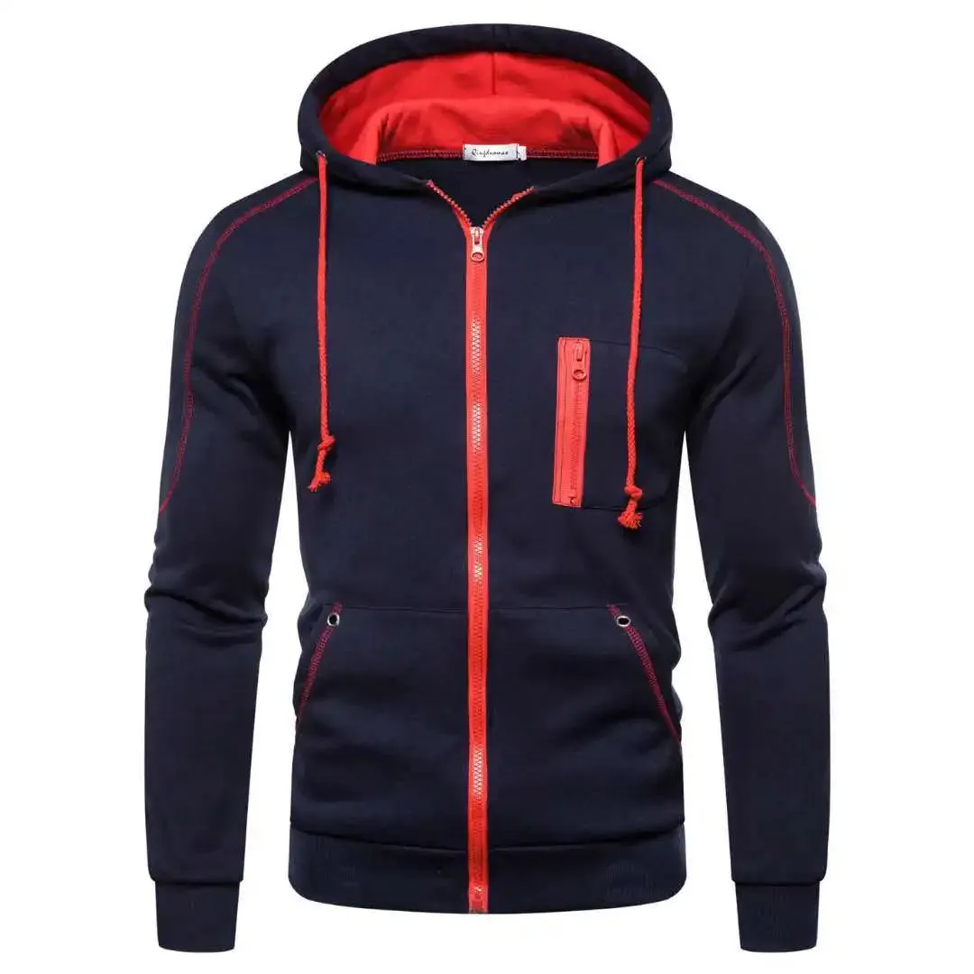 Men's Color Block Fleece Hoodie