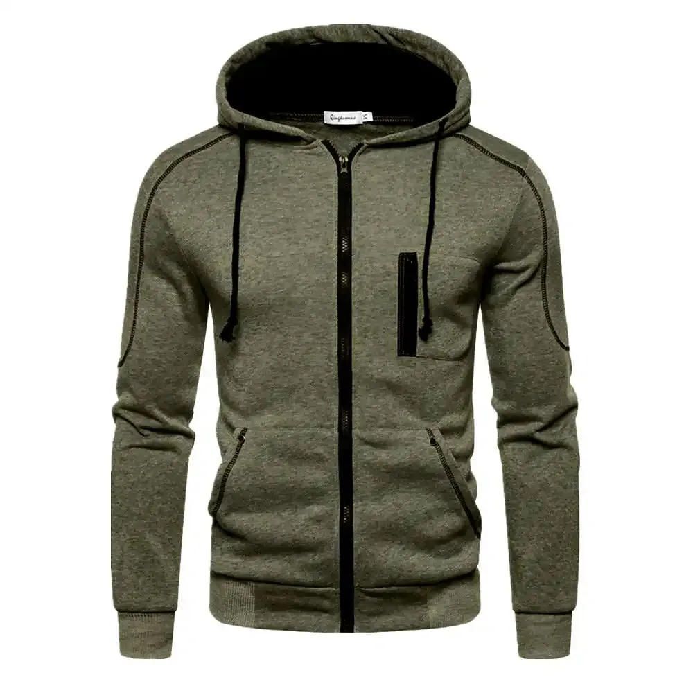 Men's Color Block Fleece Hoodie
