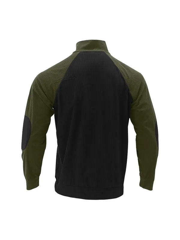 Men's Contrast Color Oversized Long Sleeve Sweatshirts