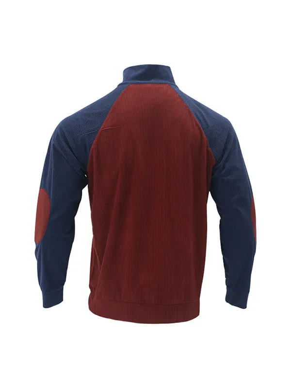 Men's Contrast Color Oversized Long Sleeve Sweatshirts