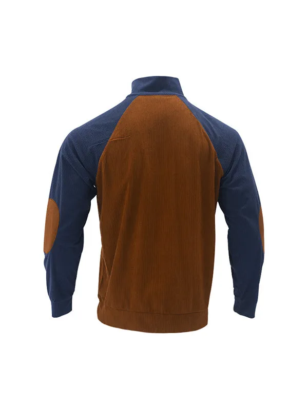 Men's Contrast Color Oversized Long Sleeve Sweatshirts