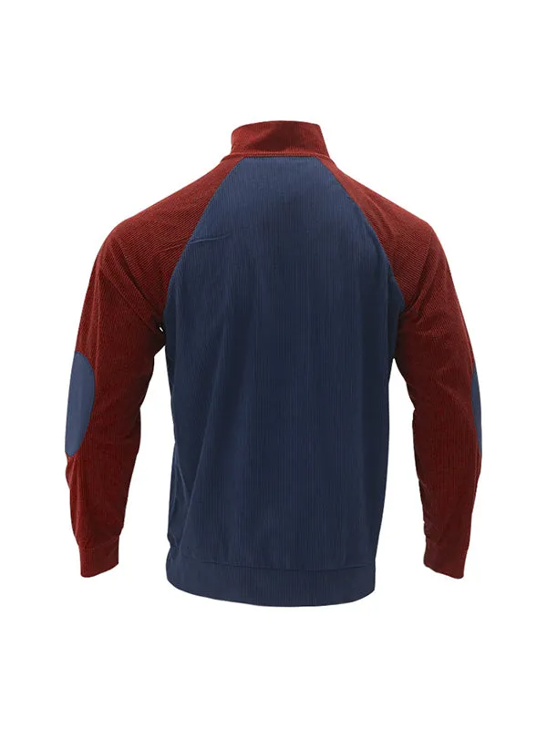Men's Contrast Color Oversized Long Sleeve Sweatshirts
