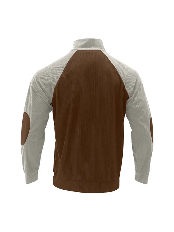 Men's Contrast Color Oversized Long Sleeve Sweatshirts